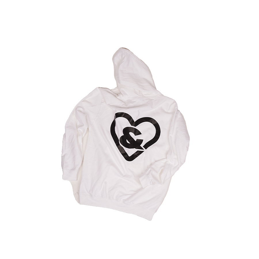 Photo du Sweat Blanc de la collection &Cœur de dos de la marque &Cœur ecoeur