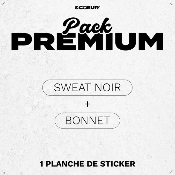 Pack Premium avec Sweat Noir de la collection Club Dobermann par la marque &Cœur ecoeur